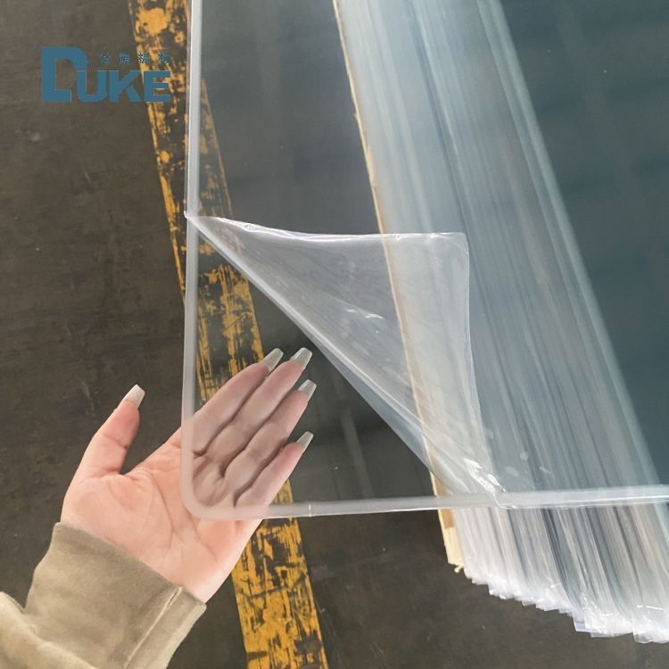 ड्यूक ऑप्टिकल-ग्रेड कास्ट एक्रिलिक शीट 100% वर्जिन मित्सुबिशी एमएमए उच्च स्पष्टता 92% दर्पण परिशुद्धता 10 मिमी 2 मिमी यूवी बोर्ड काटने