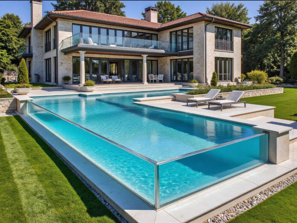 उच्च गुणवत्ता कस्टम आकार आउटडोर इन्फिनिटी पूल एक्रिलिक पूल दीवार घर और वाणिज्यिक उपयोग के लिए